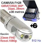 GiCam-FH1 camara 28mmvision giratoria largo 30metros inspeccion tuberias DN75 a DN200 teclado 512Hz